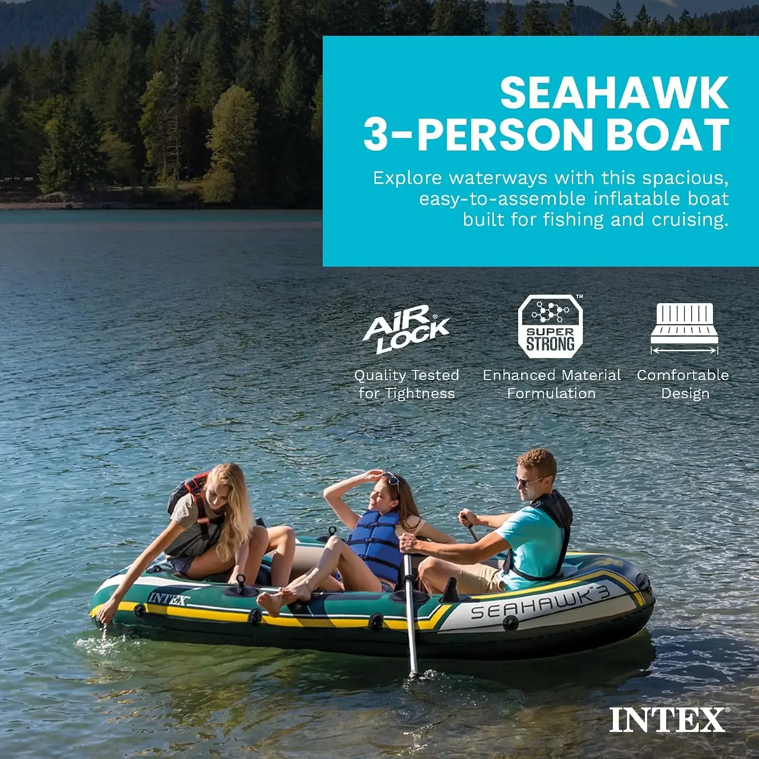 INTEX 66332EP Seahawk 2 – zest – Fishing Boat Oar recenzja i cena